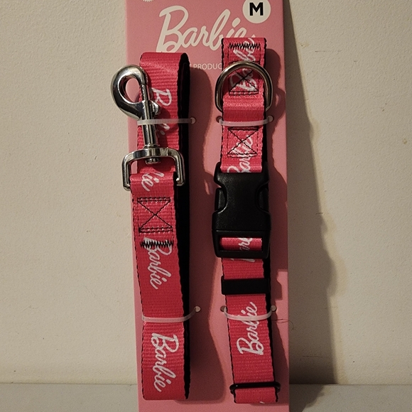 Barbie Pink Medium Size Dog Leash And Collar - Picture 2 of 7